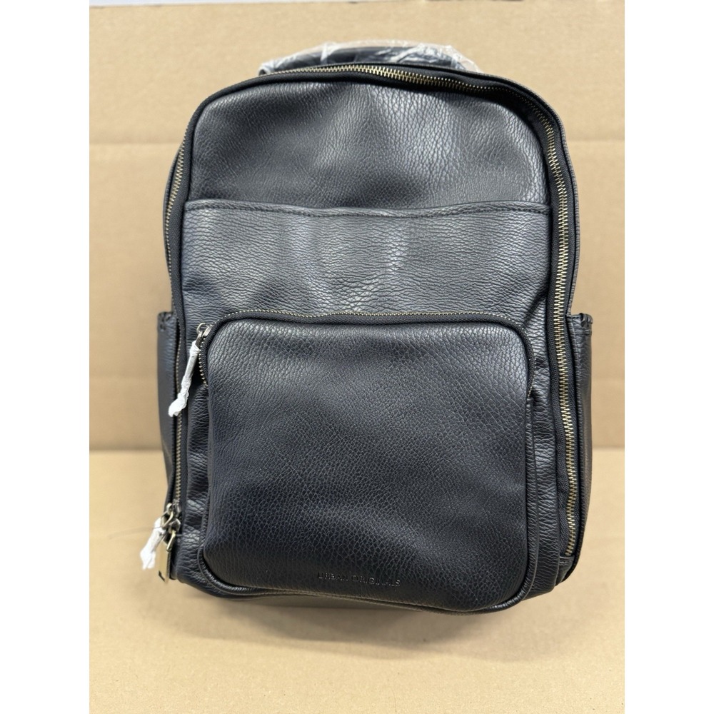 URBAN ORIGINALS Women's Black Vegan Leather Astra‎ Backpack NWT